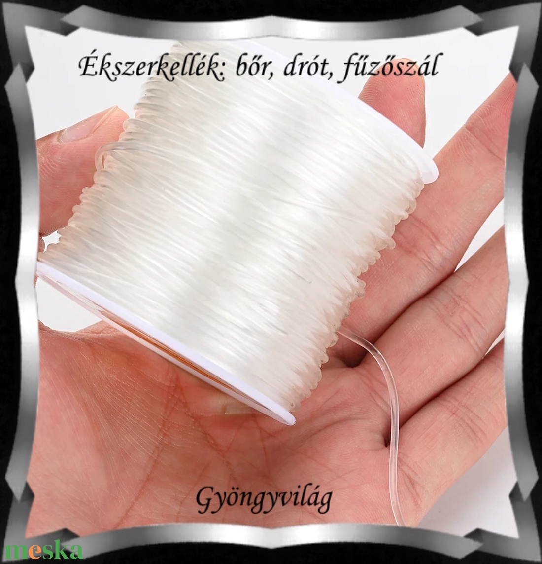 Ékszerkellék: drót, damil, fűzőszál. Gumis, elasztikus damil FSZ06-2 több méretben - kellékek & szerszámok - gyöngyfűzés kellékek - egyéb alkatrész - Meska.hu Ékszerkellék: drót, damil, fűzőszál. Gumis, elasztikus damil FSZ06-2 több méretben - kellékek & szerszámok - gyöngyfűzés kellékek - egyéb alkatrész - Meska.hu