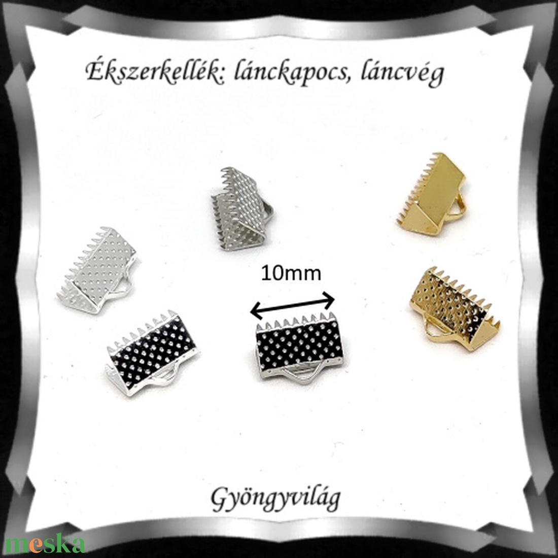 Ékszerkellék: lánckapocs BLK-V11-10 vég / szalag vég 10 db több szinben - kellékek & szerszámok - gyöngyfűzés kellékek - egyéb alkatrész - Meska.hu Ékszerkellék: lánckapocs BLK-V11-10 vég / szalag vég 10 db több szinben - kellékek & szerszámok - gyöngyfűzés kellékek - egyéb alkatrész - Meska.hu