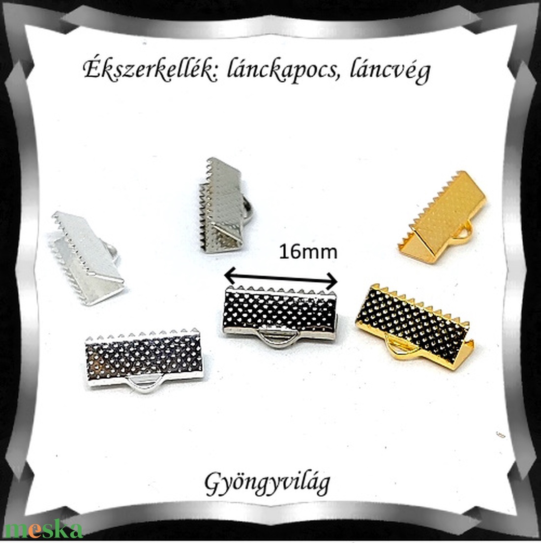 Ékszerkellék: lánckapocs BLK-V11-16 vég / szalag vég 10 db több szinben - kellékek & szerszámok - gyöngyfűzés kellékek - egyéb alkatrész - Meska.hu Ékszerkellék: lánckapocs BLK-V11-16 vég / szalag vég 10 db több szinben - kellékek & szerszámok - gyöngyfűzés kellékek - egyéb alkatrész - Meska.hu