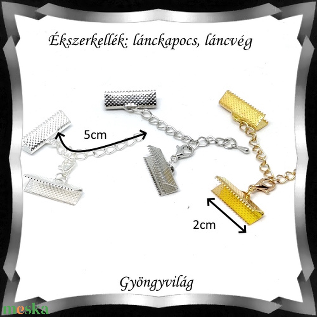 Ékszerkellék: lánckapocs BLK-KV01-20 vég / szalag vég+kapocs+lánchosszabbító 2 szett több szin - kellékek & szerszámok - ékszerkellék - lánchosszabbító - Meska.hu Ékszerkellék: lánckapocs BLK-KV01-20 vég / szalag vég+kapocs+lánchosszabbító 2 szett több szin - kellékek & szerszámok - ékszerkellék - lánchosszabbító - Meska.hu