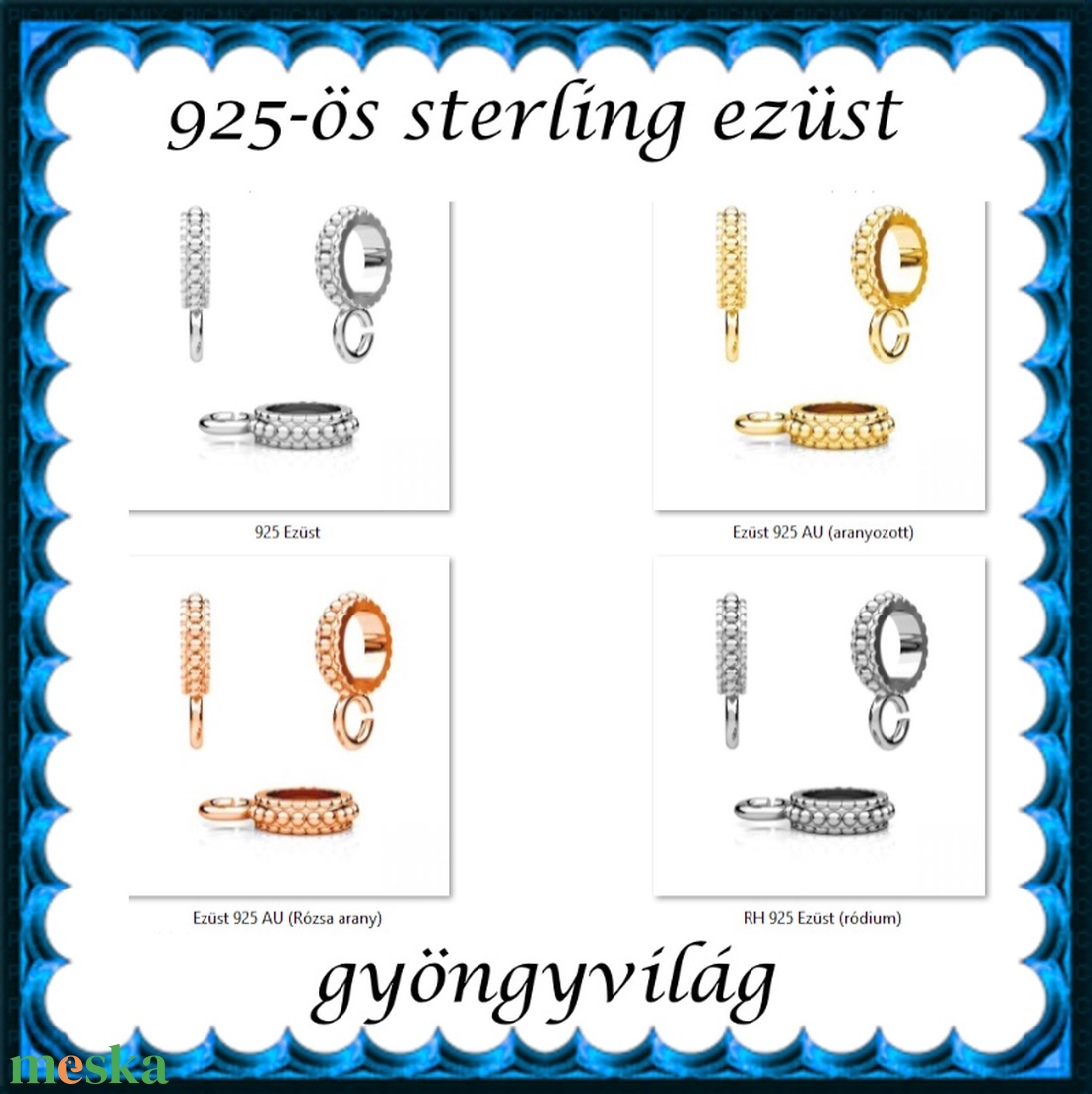 925-ös sterling ezüst ékszerkellék: medáltartó, medálkapocs EMT 48 - kellékek & szerszámok - ékszerkellék - medáltartó, medálkapocs - Meska.hu 925-ös sterling ezüst ékszerkellék: medáltartó, medálkapocs EMT 48 - kellékek & szerszámok - ékszerkellék - medáltartó, medálkapocs - Meska.hu