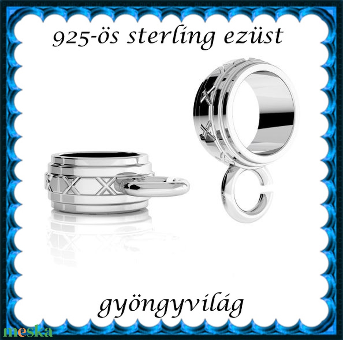 925-ös sterling ezüst ékszerkellék: medáltartó, medálkapocs EMT 49 - kellékek & szerszámok - ékszerkellék - medáltartó, medálkapocs - Meska.hu