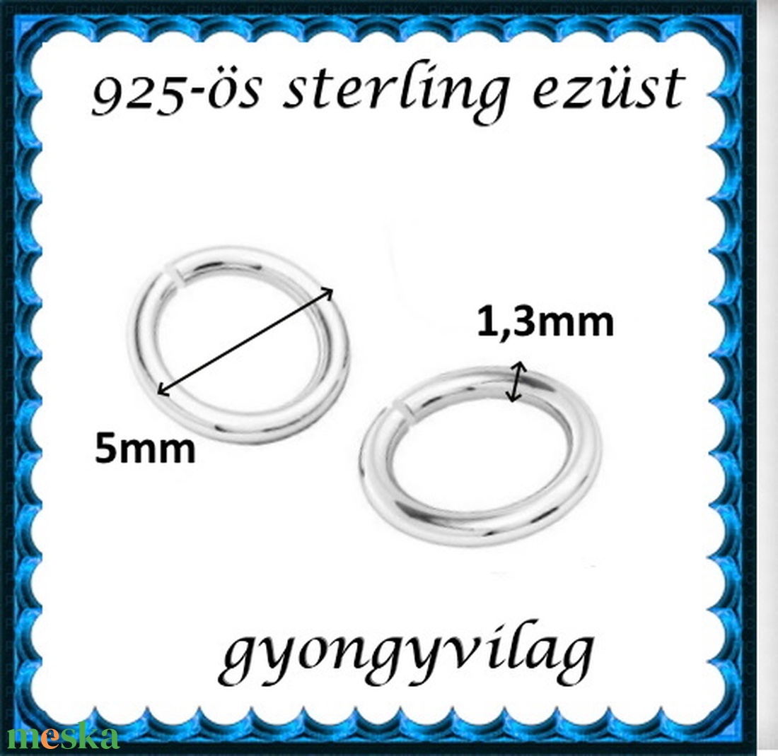 925-ös sterling ezüst ékszerkellék: karika nyitott ESZK NY 5x1,3 mm 2db/csomag - kellékek & szerszámok - gyöngyfűzés kellékek - szerelőkarika - Meska.hu 925-ös sterling ezüst ékszerkellék: karika nyitott ESZK NY 5x1,3 mm 2db/csomag - kellékek & szerszámok - gyöngyfűzés kellékek - szerelőkarika - Meska.hu