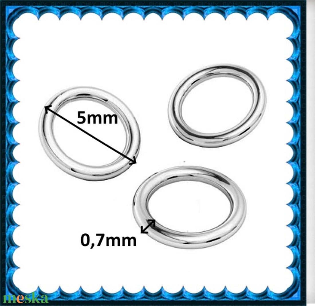 925-ös sterling ezüst ékszerkellék: karika zárt ESZK Z 5x0,7 mm 3db/csomag - kellékek & szerszámok - gyöngyfűzés kellékek - szerelőkarika - Meska.hu 925-ös sterling ezüst ékszerkellék: karika zárt ESZK Z 5x0,7 mm 3db/csomag - kellékek & szerszámok - gyöngyfűzés kellékek - szerelőkarika - Meska.hu