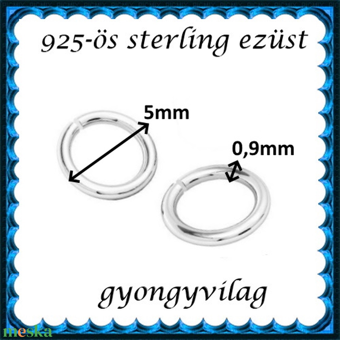 925-ös sterling ezüst ékszerkellék: karika nyitott ESZK NY 5x0,9 mm 2db/csomag - kellékek & szerszámok - gyöngyfűzés kellékek - szerelőkarika - Meska.hu 925-ös sterling ezüst ékszerkellék: karika nyitott ESZK NY 5x0,9 mm 2db/csomag - kellékek & szerszámok - gyöngyfűzés kellékek - szerelőkarika - Meska.hu
