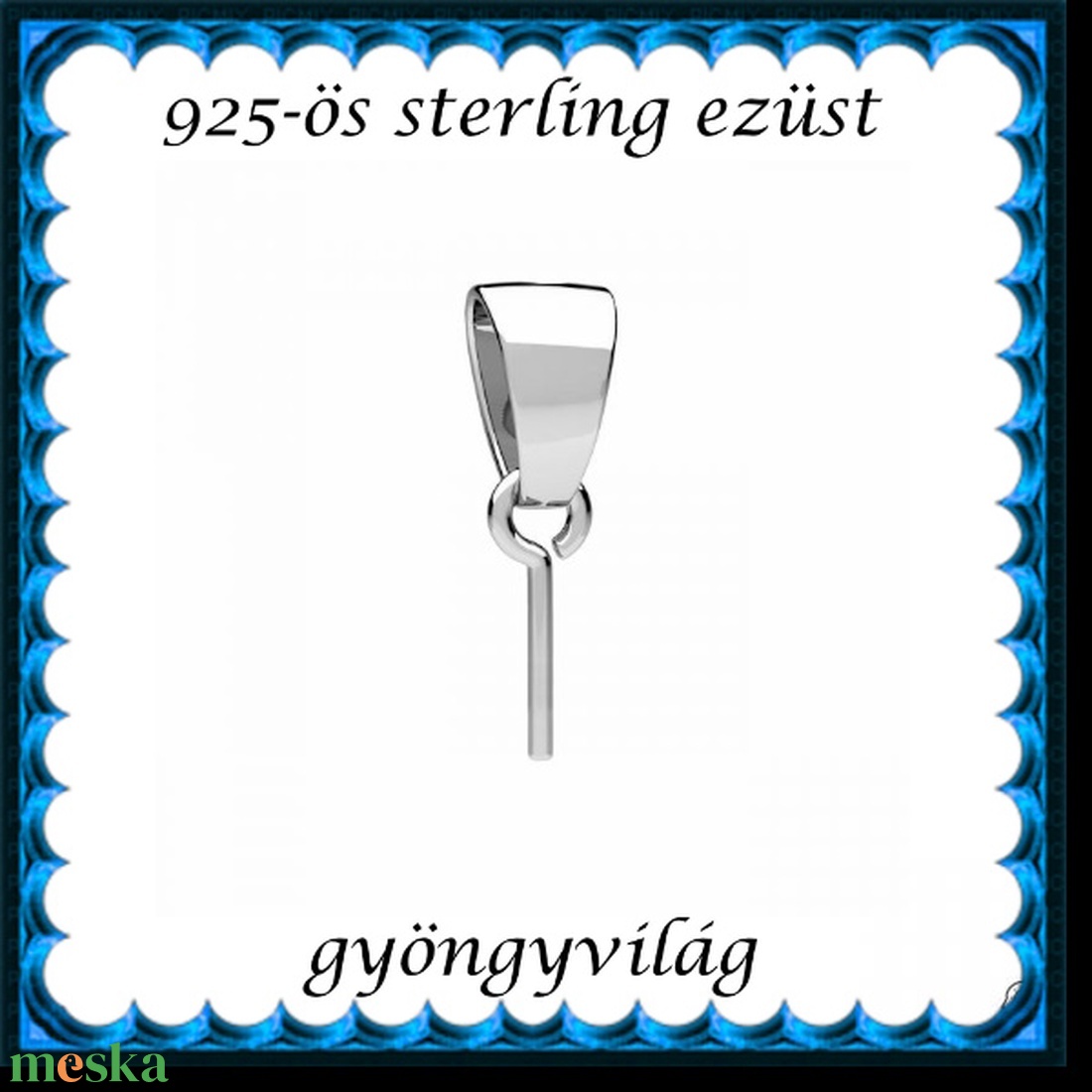 925-ös ezüst medálkapocs EMK 121 1db/csomag - kellékek & szerszámok - ékszerkellék - medáltartó, medálkapocs - Meska.hu 925-ös ezüst medálkapocs EMK 121 1db/csomag - kellékek & szerszámok - ékszerkellék - medáltartó, medálkapocs - Meska.hu