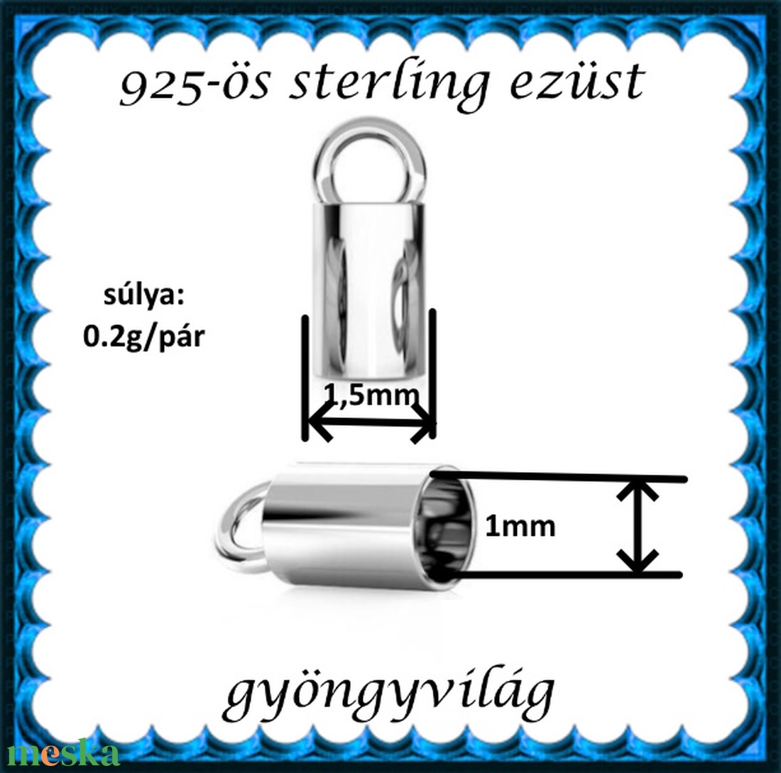 925-ös ezüst lánckapocsvég ELK V 14-1 - kellékek & szerszámok - gyöngyfűzés kellékek - egyéb alkatrész - Meska.hu 925-ös ezüst lánckapocsvég ELK V 14-1 - kellékek & szerszámok - gyöngyfűzés kellékek - egyéb alkatrész - Meska.hu