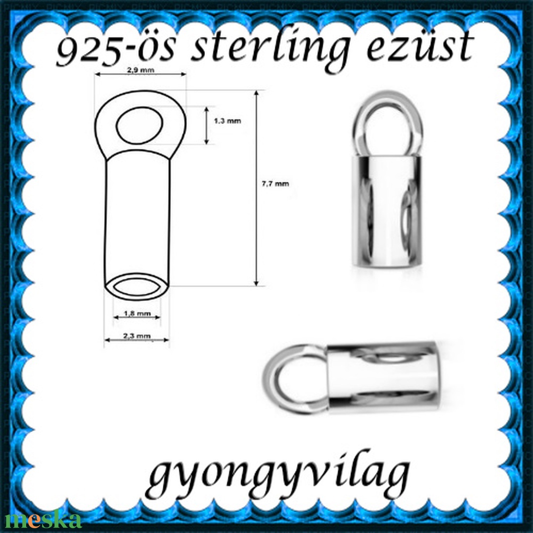 925-ös ezüst lánckapocsvég ELK V 14-1,8 - kellékek & szerszámok - gyöngyfűzés kellékek - egyéb alkatrész - Meska.hu 925-ös ezüst lánckapocsvég ELK V 14-1,8 - kellékek & szerszámok - gyöngyfűzés kellékek - egyéb alkatrész - Meska.hu
