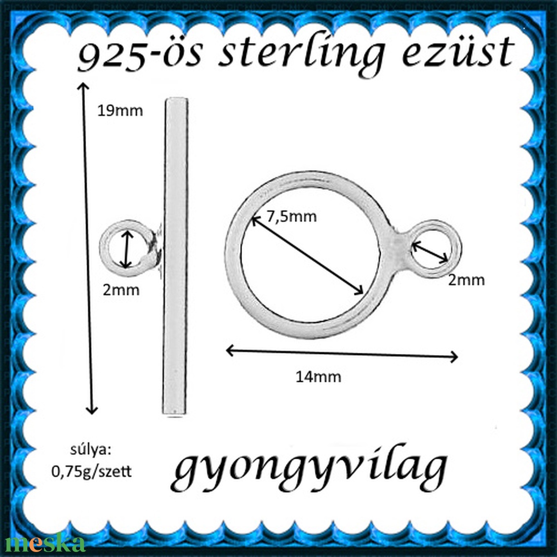 925-ös sterling ezüst ékszerkellék: lánckapocs ELK T 25 - kellékek & szerszámok - ékszerkellék - nyaklánc kapocs - Meska.hu 925-ös sterling ezüst ékszerkellék: lánckapocs ELK T 25 - kellékek & szerszámok - ékszerkellék - nyaklánc kapocs - Meska.hu