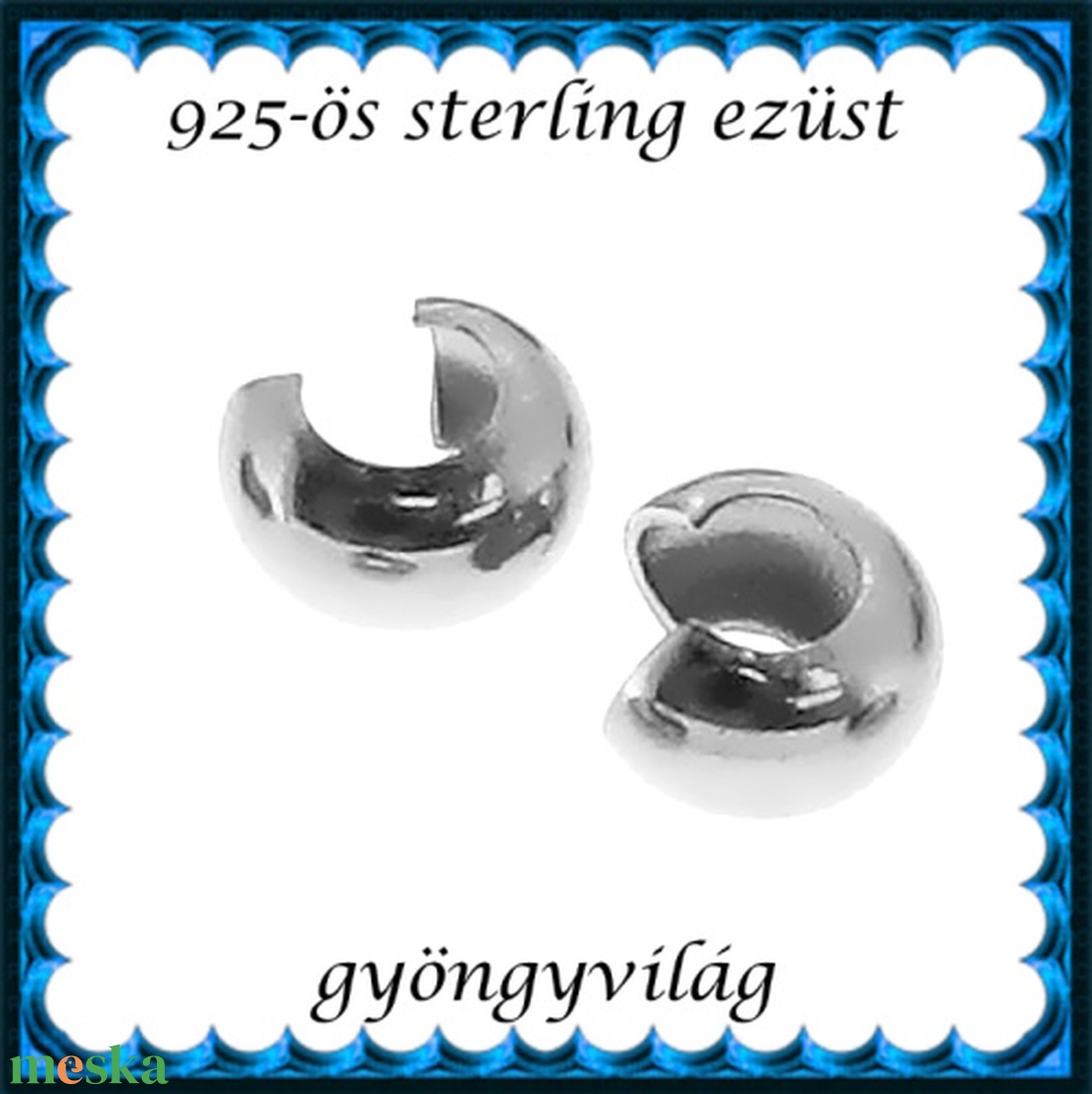 925-ös sterling ezüst ékszerkellék: csomótakaró ECST 01-4e - kellékek & szerszámok - gyöngyfűzés kellékek - egyéb alkatrész - Meska.hu 925-ös sterling ezüst ékszerkellék: csomótakaró ECST 01-4e - kellékek & szerszámok - gyöngyfűzés kellékek - egyéb alkatrész - Meska.hu