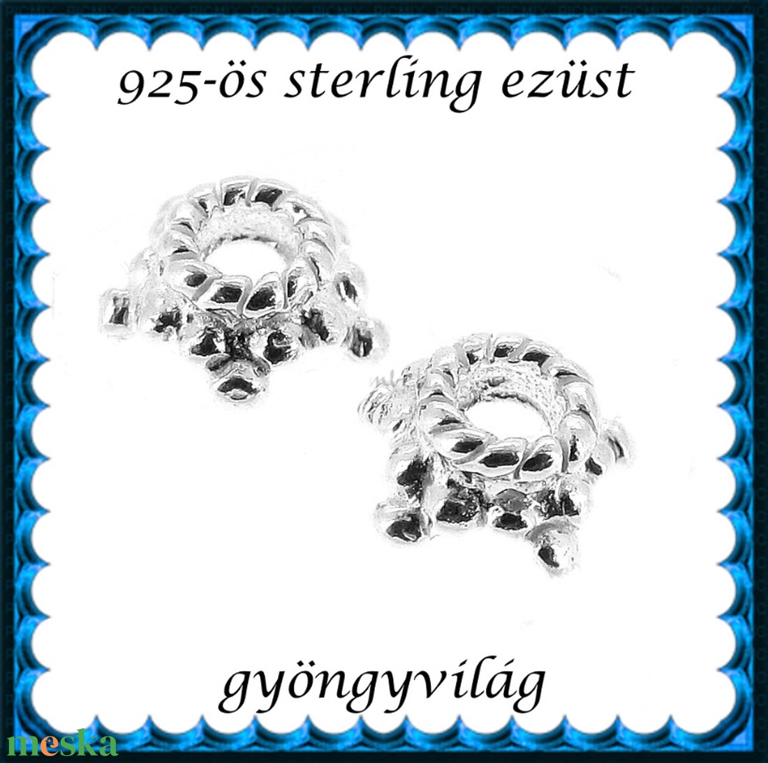 925-ös sterling ezüst ékszerkellék: gyöngykupak EGYK 01 2db - kellékek & szerszámok - gyöngyfűzés kellékek - egyéb alkatrész - Meska.hu 925-ös sterling ezüst ékszerkellék: gyöngykupak EGYK 01 2db - kellékek & szerszámok - gyöngyfűzés kellékek - egyéb alkatrész - Meska.hu