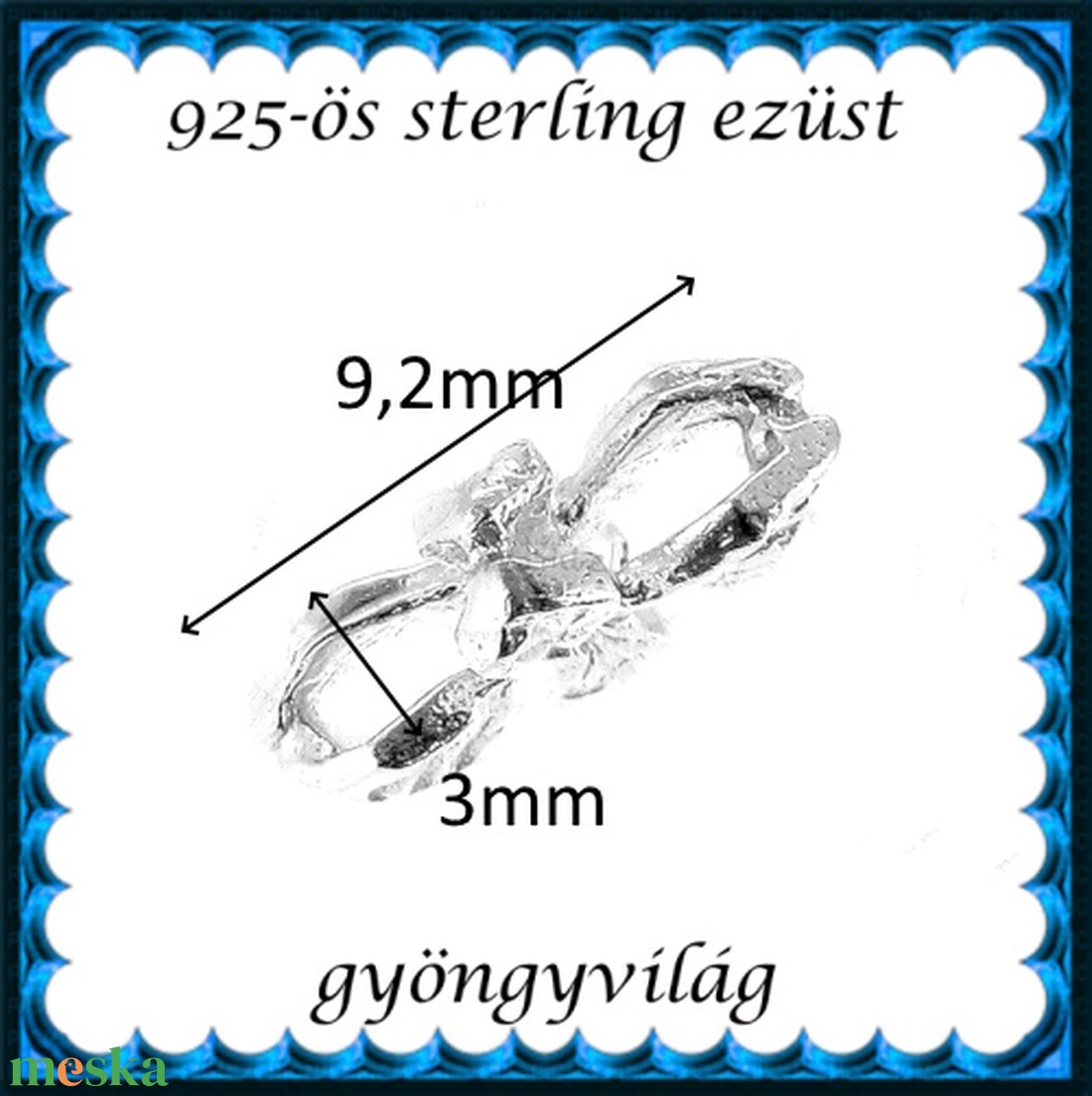 925-ös sterling ezüst ékszerkellék: köztes/gyöngy/díszitőelem EKÖ 02 1db/csomag - kellékek & szerszámok - gyöngyfűzés kellékek - fém köztesek - Meska.hu 925-ös sterling ezüst ékszerkellék: köztes/gyöngy/díszitőelem EKÖ 02 1db/csomag - kellékek & szerszámok - gyöngyfűzés kellékek - fém köztesek - Meska.hu