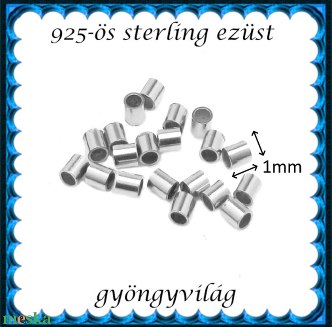 925-ös sterling ezüst ékszerkellék: köztes / gyöngy / dísz EKÖ 19 1x1 20db/csomag - kellékek & szerszámok - gyöngyfűzés kellékek - egyéb alkatrész - Meska.hu 925-ös sterling ezüst ékszerkellék: köztes / gyöngy / dísz EKÖ 19 1x1 20db/csomag - kellékek & szerszámok - gyöngyfűzés kellékek - egyéb alkatrész - Meska.hu