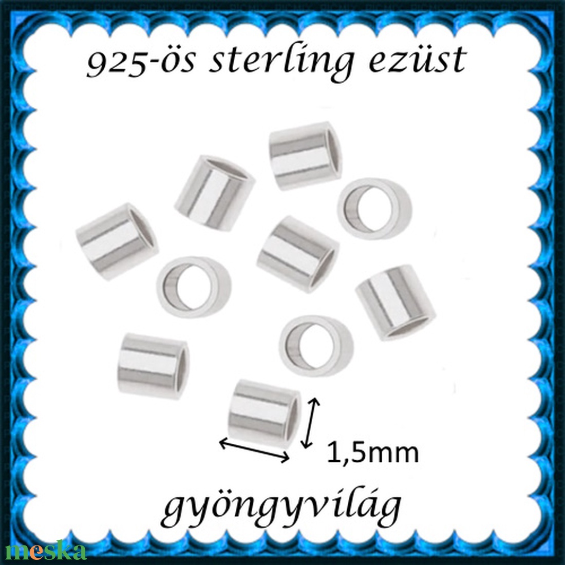 925-ös sterling ezüst ékszerkellék: köztes / gyöngy / dísz EKÖ 19 1,5x1,5 10db/csomag - kellékek & szerszámok - gyöngyfűzés kellékek - fém köztesek - Meska.hu 925-ös sterling ezüst ékszerkellék: köztes / gyöngy / dísz EKÖ 19 1,5x1,5 10db/csomag - kellékek & szerszámok - gyöngyfűzés kellékek - fém köztesek - Meska.hu