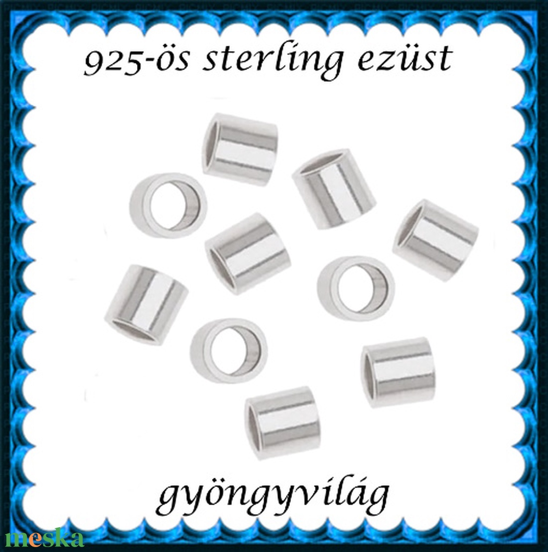 925-ös sterling ezüst ékszerkellék: köztes / gyöngy / dísz EKÖ 19 2x2mm - kellékek & szerszámok - gyöngyfűzés kellékek - egyéb alkatrész - Meska.hu 925-ös sterling ezüst ékszerkellék: köztes / gyöngy / dísz EKÖ 19 2x2mm - kellékek & szerszámok - gyöngyfűzés kellékek - egyéb alkatrész - Meska.hu