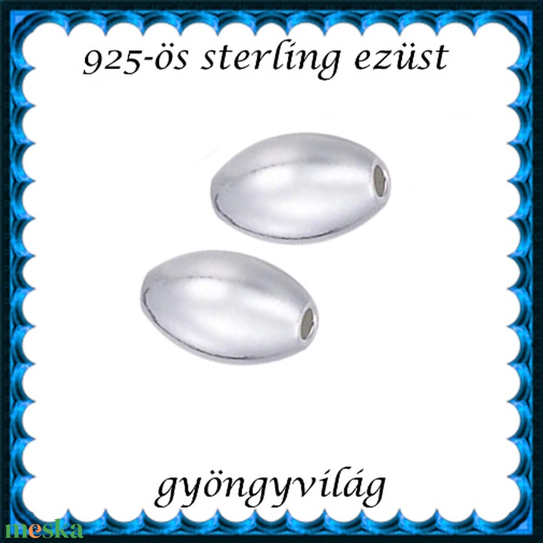 925-ös sterling ezüst ékszerkellék: köztes / gyöngy / dísz EKÖ 27-3 3x4,5 - kellékek & szerszámok - gyöngyfűzés kellékek - fém köztesek - Meska.hu 925-ös sterling ezüst ékszerkellék: köztes / gyöngy / dísz EKÖ 27-3 3x4,5 - kellékek & szerszámok - gyöngyfűzés kellékek - fém köztesek - Meska.hu