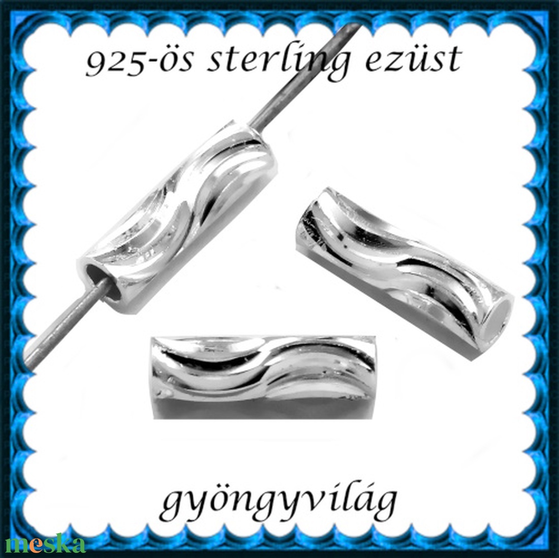 925-ös sterling ezüst ékszerkellék: köztes / gyöngy / dísz EKÖ 45 2x8 - kellékek & szerszámok - gyöngyfűzés kellékek - fém köztesek - Meska.hu 925-ös sterling ezüst ékszerkellék: köztes / gyöngy / dísz EKÖ 45 2x8 - kellékek & szerszámok - gyöngyfűzés kellékek - fém köztesek - Meska.hu