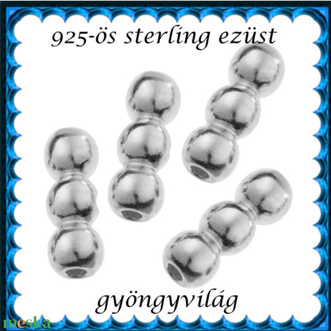 925-ös sterling ezüst ékszerkellék: köztes / gyöngy / dísz EKÖ 56 4db/cs - kellékek & szerszámok - gyöngyfűzés kellékek - fém köztesek - Meska.hu 925-ös sterling ezüst ékszerkellék: köztes / gyöngy / dísz EKÖ 56 4db/cs - kellékek & szerszámok - gyöngyfűzés kellékek - fém köztesek - Meska.hu
