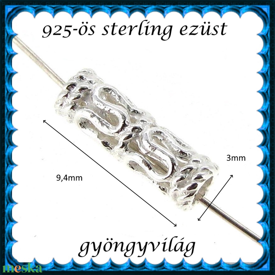 925-ös sterling ezüst ékszerkellék: köztes / gyöngy / dísz EKÖ 58 1db/csomag - kellékek & szerszámok - gyöngyfűzés kellékek - fém köztesek - Meska.hu 925-ös sterling ezüst ékszerkellék: köztes / gyöngy / dísz EKÖ 58 1db/csomag - kellékek & szerszámok - gyöngyfűzés kellékek - fém köztesek - Meska.hu