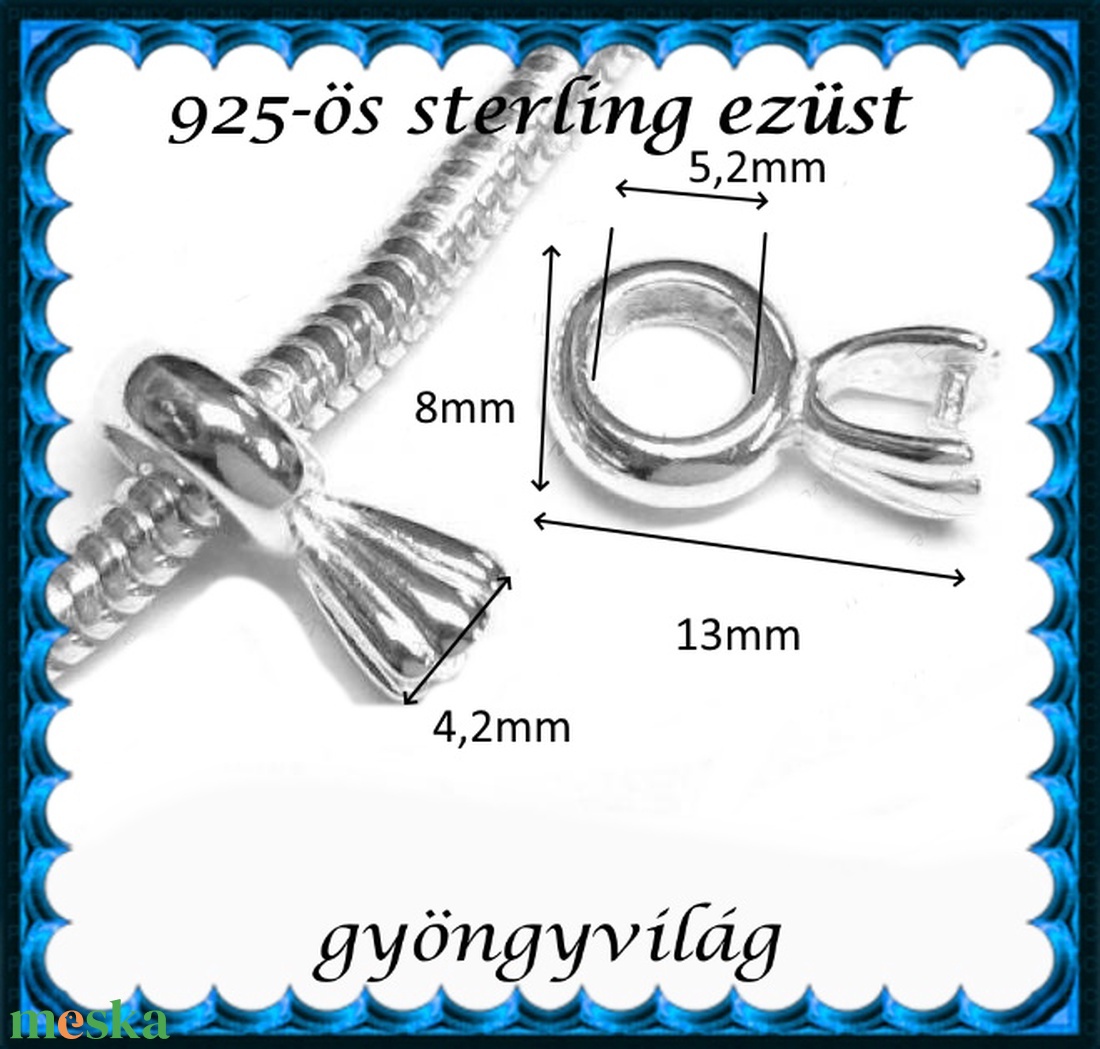 925-ös sterling ezüst ékszerkellék: medáltartó, medálkapocs EMK 122 - kellékek & szerszámok - ékszerkellék - medáltartó, medálkapocs - Meska.hu 925-ös sterling ezüst ékszerkellék: medáltartó, medálkapocs EMK 122 - kellékek & szerszámok - ékszerkellék - medáltartó, medálkapocs - Meska.hu