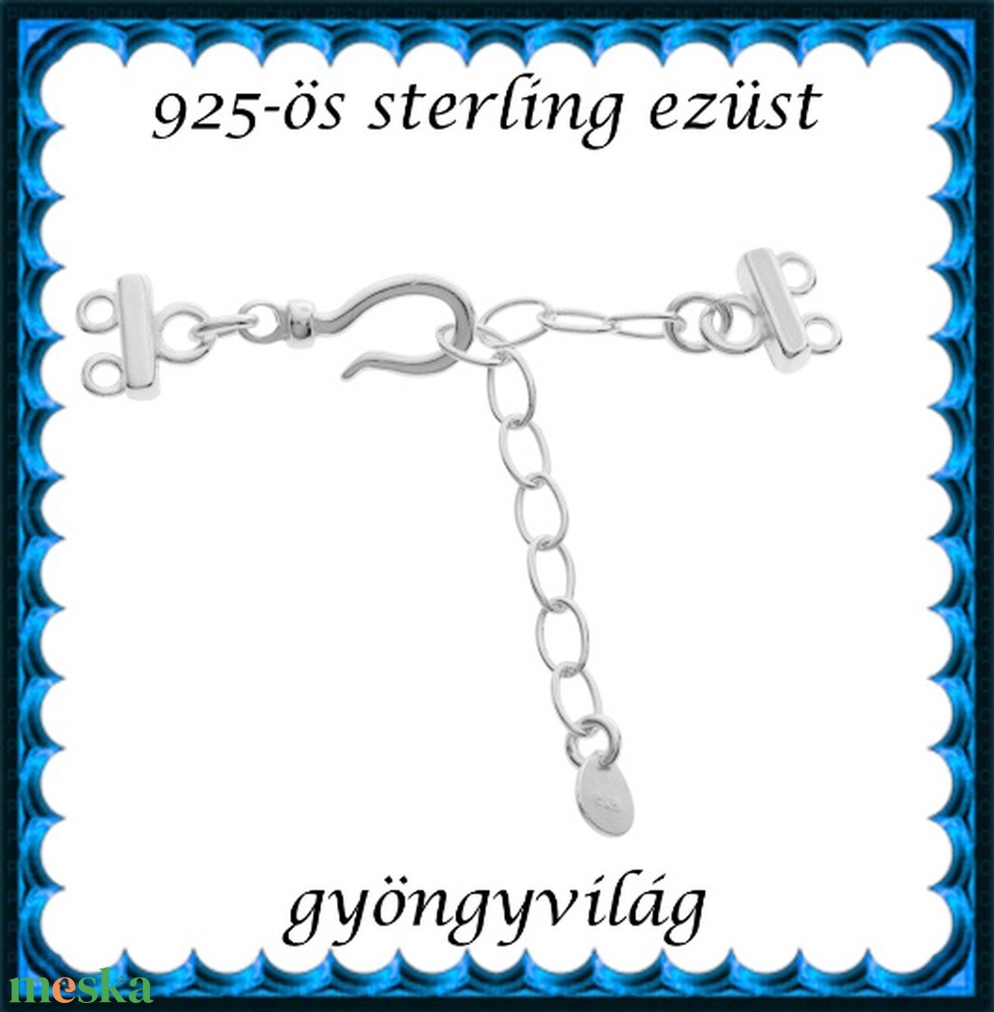 925-ös ezüst 2soros lánckapocs ELK 2S 07 - kellékek & szerszámok - gyöngyfűzés kellékek - egyéb alkatrész - Meska.hu 925-ös ezüst 2soros lánckapocs ELK 2S 07 - kellékek & szerszámok - gyöngyfűzés kellékek - egyéb alkatrész - Meska.hu