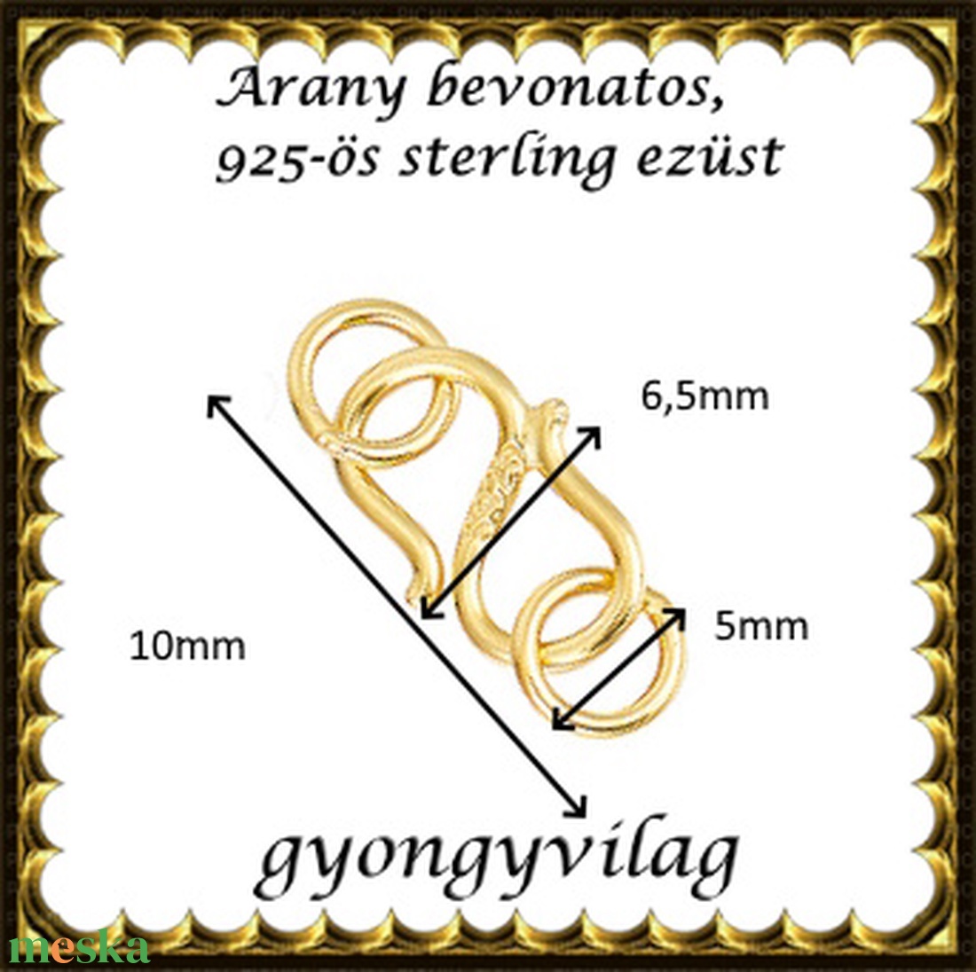 925-ös ezüst S lánckapocs ELK S 01g - kellékek & szerszámok - gyöngyfűzés kellékek - egyéb alkatrész - Meska.hu 925-ös ezüst S lánckapocs ELK S 01g - kellékek & szerszámok - gyöngyfűzés kellékek - egyéb alkatrész - Meska.hu