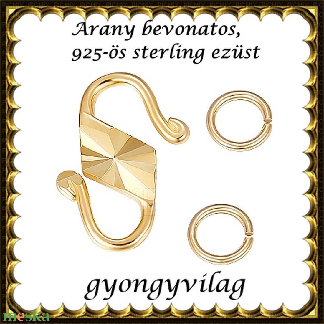 925-ös ezüst S lánckapocs ELK S 10g - kellékek & szerszámok - gyöngyfűzés kellékek - egyéb alkatrész - Meska.hu 925-ös ezüst S lánckapocs ELK S 10g - kellékek & szerszámok - gyöngyfűzés kellékek - egyéb alkatrész - Meska.hu