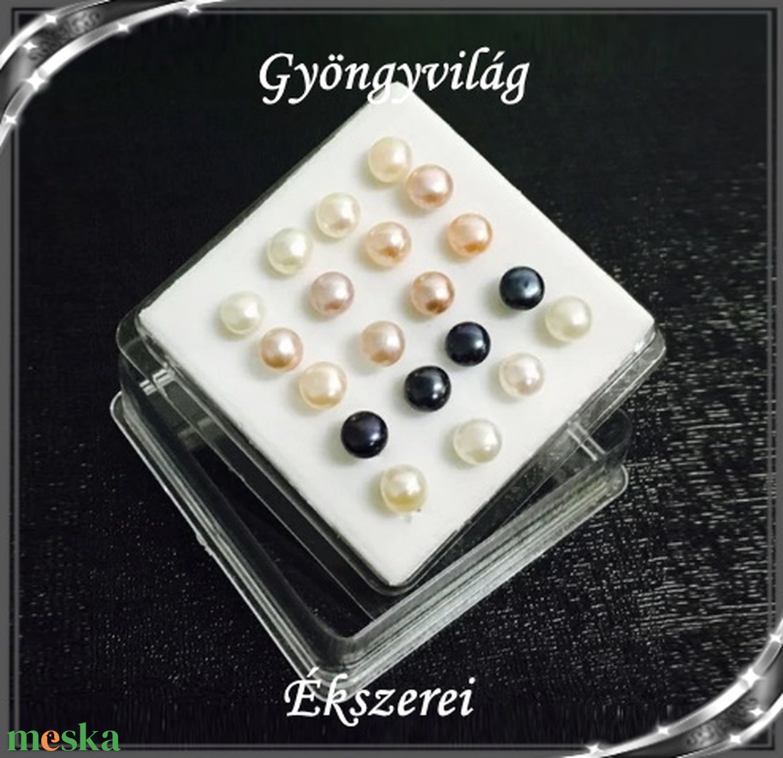 Édesvízi igazgyöngy fülbevaló SFEB-IGY02-6 10pár - ékszer - fülbevaló - pötty fülbevaló - Meska.hu Édesvízi igazgyöngy fülbevaló SFEB-IGY02-6 10pár - ékszer - fülbevaló - pötty fülbevaló - Meska.hu