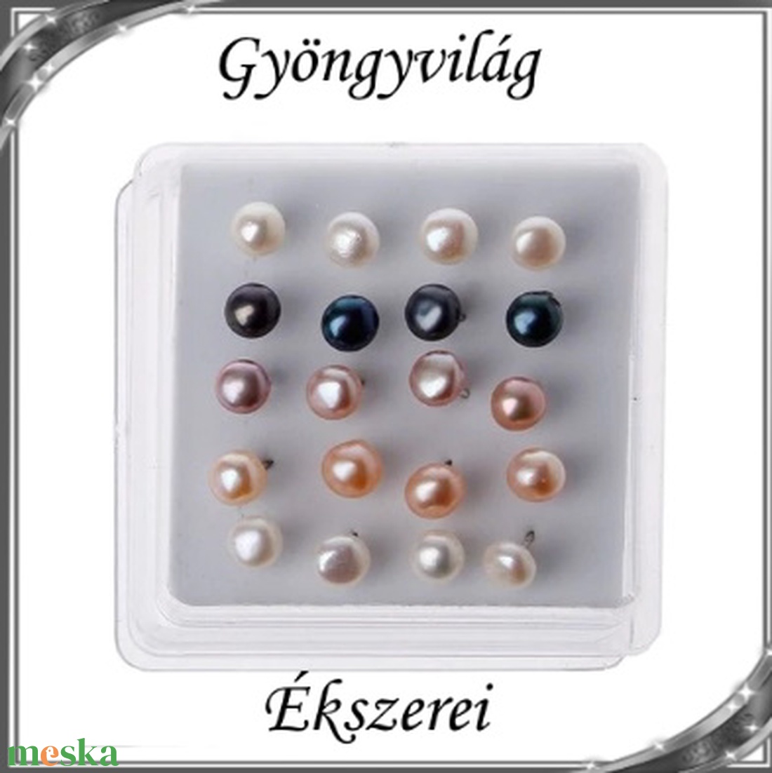 Édesvízi igazgyöngy fülbevaló SFEB-IGY02-6 10pár - ékszer - fülbevaló - pötty fülbevaló - Meska.hu Édesvízi igazgyöngy fülbevaló SFEB-IGY02-6 10pár - ékszer - fülbevaló - pötty fülbevaló - Meska.hu