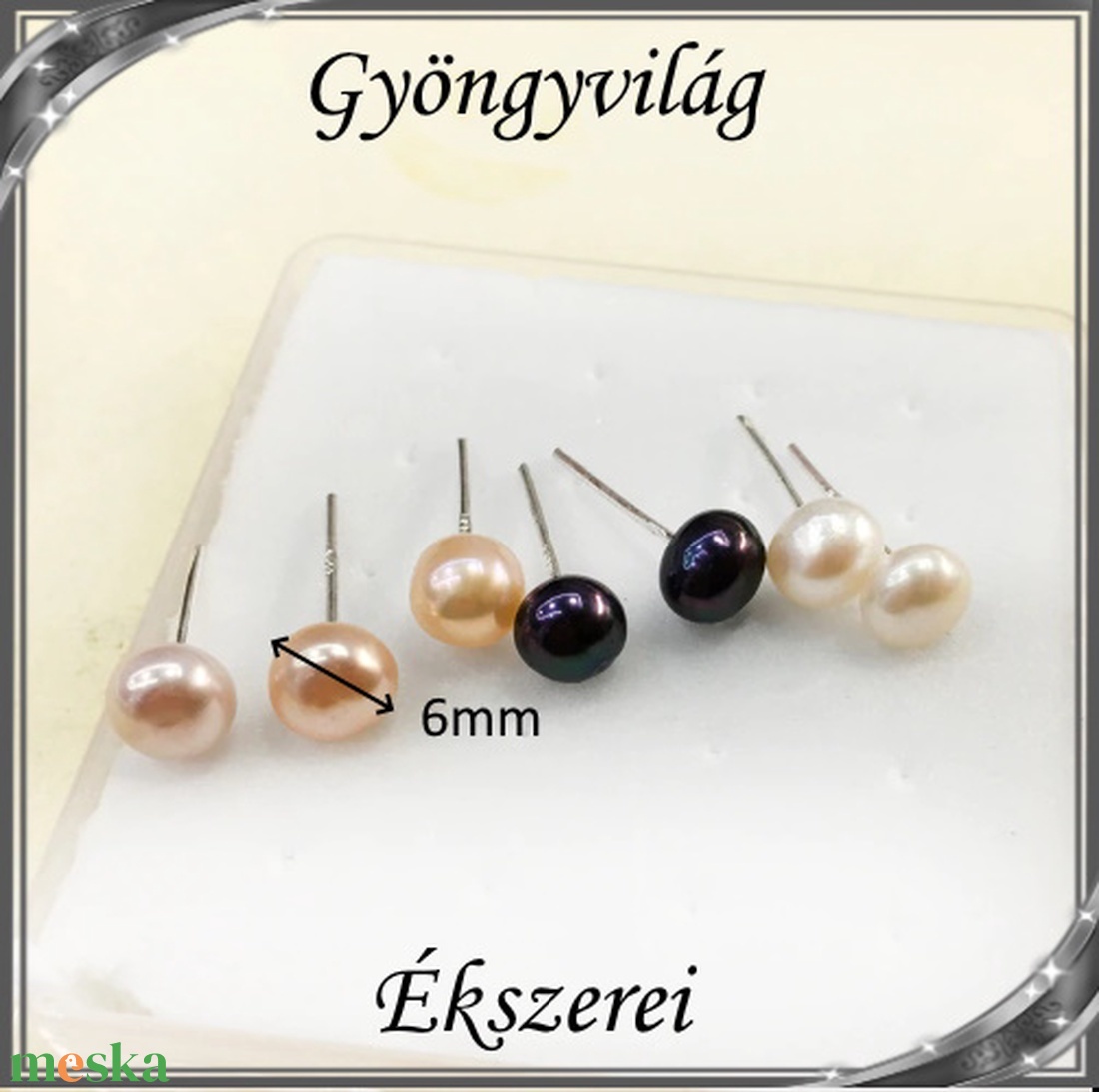 Édesvízi igazgyöngy fülbevaló SFEB-IGY02-6 10pár - ékszer - fülbevaló - pötty fülbevaló - Meska.hu Édesvízi igazgyöngy fülbevaló SFEB-IGY02-6 10pár - ékszer - fülbevaló - pötty fülbevaló - Meska.hu