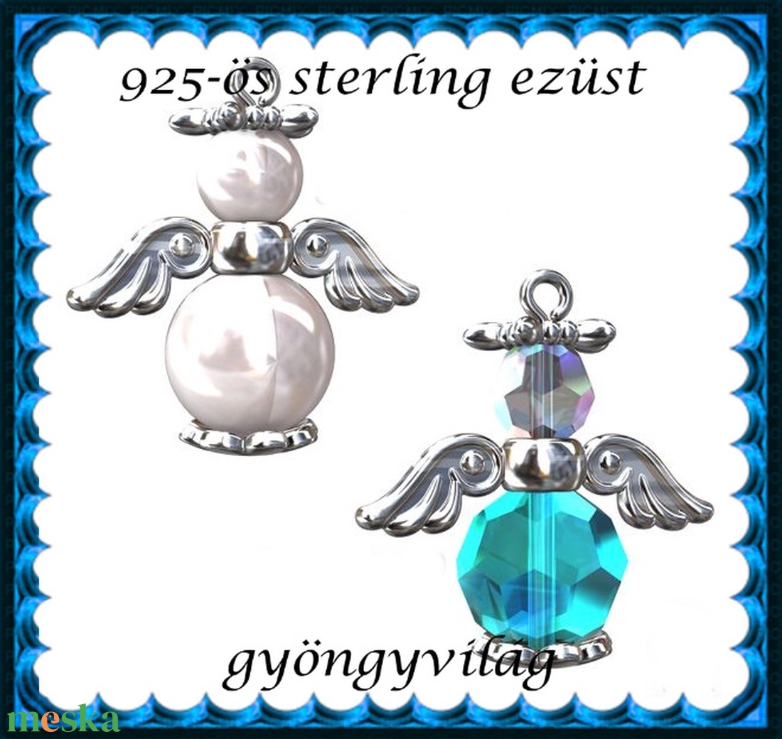 925-ös sterling ezüst ékszerkellék: köztes / gyöngy / dísz EKÖ 105 - kellékek & szerszámok - gyöngyfűzés kellékek - fém köztesek - Meska.hu