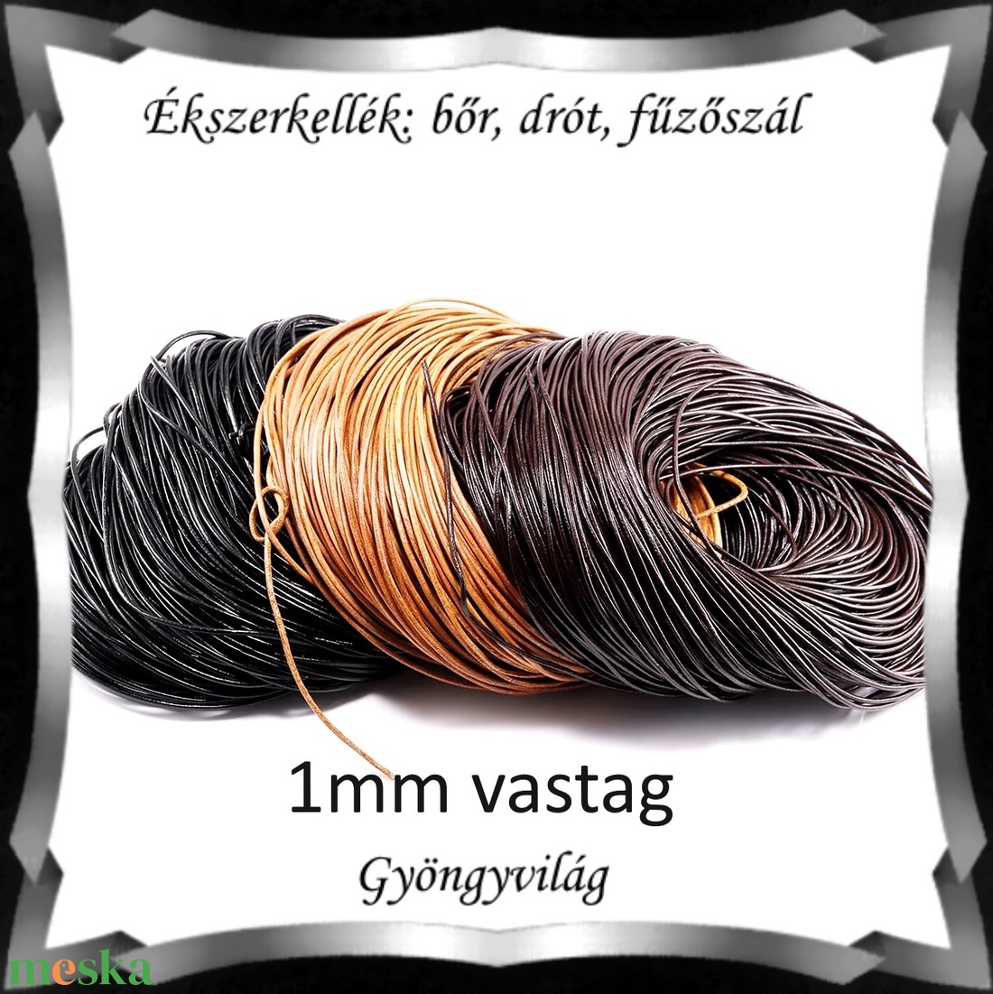 Ékszerkellék: fűző szál/ bőr szál FSZ03-1 mm-es több színben - kellékek & szerszámok - rövidáru - fonal, cérna - bőr szál - Meska.hu Ékszerkellék: fűző szál/ bőr szál FSZ03-1 mm-es több színben - kellékek & szerszámok - rövidáru - fonal, cérna - bőr szál - Meska.hu