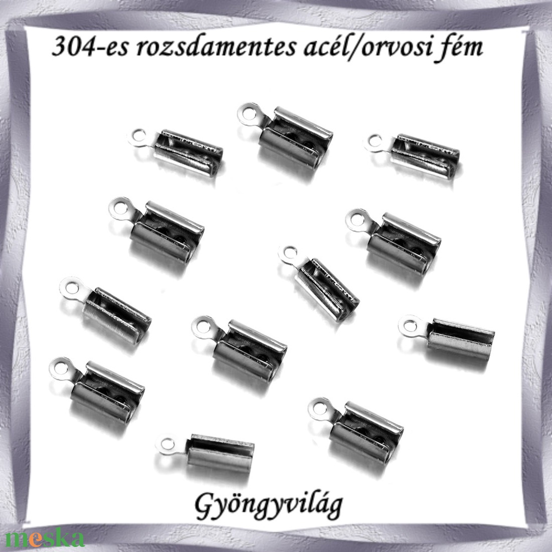304 Nemes acél ékszerkellék: lánckapocs NALK 09 6pár/ csomag - kellékek & szerszámok - gyöngyfűzés kellékek - egyéb alkatrész - Meska.hu 304 Nemes acél ékszerkellék: lánckapocs NALK 09 6pár/ csomag - kellékek & szerszámok - gyöngyfűzés kellékek - egyéb alkatrész - Meska.hu