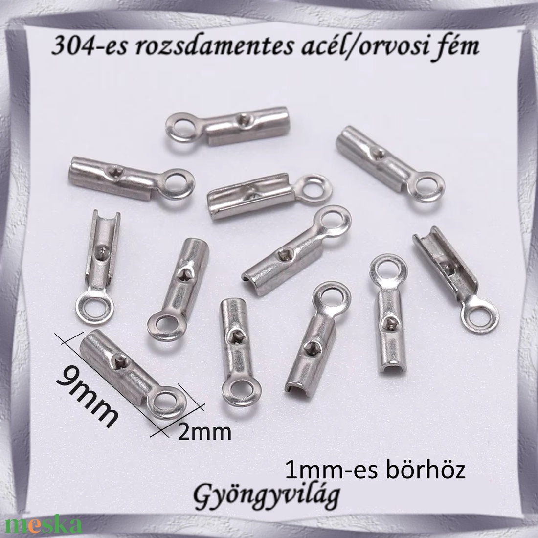 304 Nemes acél ékszerkellék: lánckapocs NALK 09 6pár/ csomag - kellékek & szerszámok - gyöngyfűzés kellékek - egyéb alkatrész - Meska.hu 304 Nemes acél ékszerkellék: lánckapocs NALK 09 6pár/ csomag - kellékek & szerszámok - gyöngyfűzés kellékek - egyéb alkatrész - Meska.hu