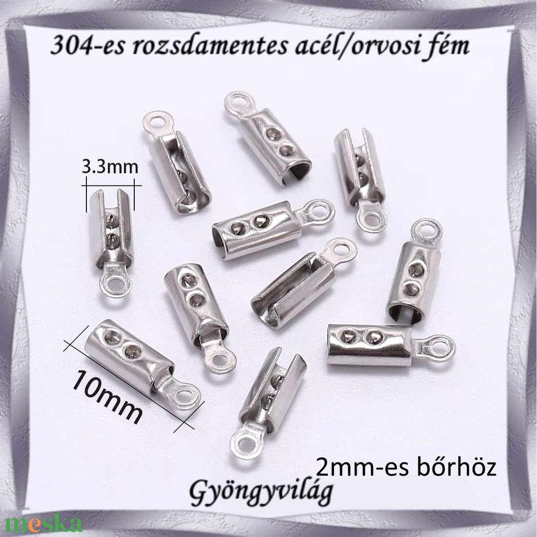304 Nemes acél ékszerkellék: lánckapocs NALK 09 6pár/ csomag - kellékek & szerszámok - gyöngyfűzés kellékek - egyéb alkatrész - Meska.hu 304 Nemes acél ékszerkellék: lánckapocs NALK 09 6pár/ csomag - kellékek & szerszámok - gyöngyfűzés kellékek - egyéb alkatrész - Meska.hu