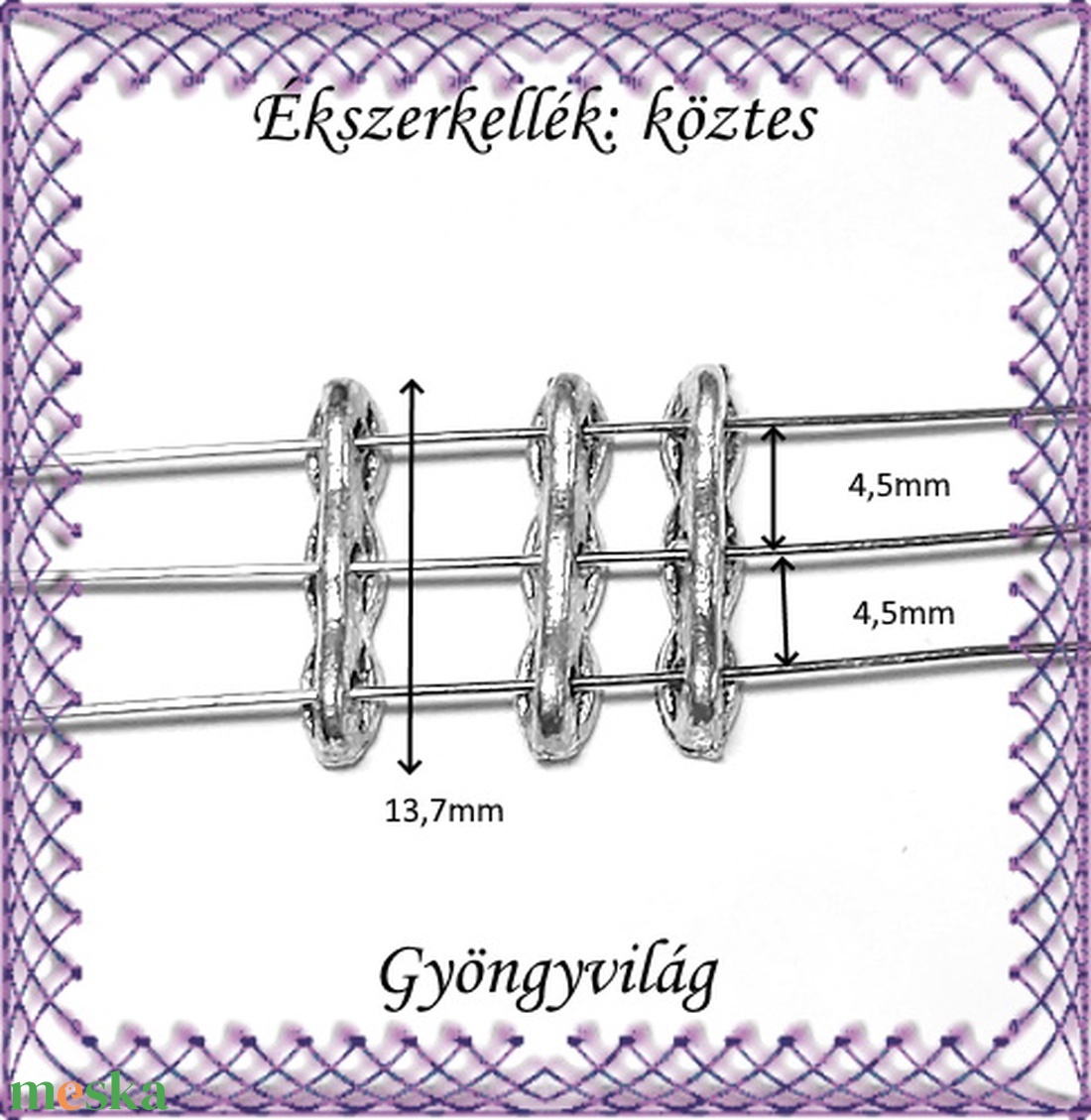 Ékszerkellék: köztes / díszítőelem / gyöngy BKÖ 3S 10 8db/csomag - kellékek & szerszámok - gyöngyfűzés kellékek - fém köztesek - Meska.hu Ékszerkellék: köztes / díszítőelem / gyöngy BKÖ 3S 10 8db/csomag - kellékek & szerszámok - gyöngyfűzés kellékek - fém köztesek - Meska.hu