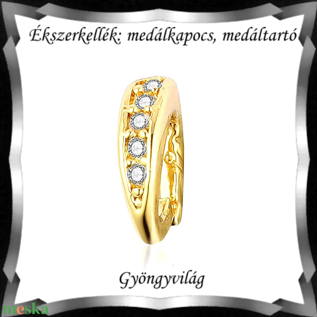 Ékszerkellék: medáltartó BMT 14 - kellékek & szerszámok - gyöngyfűzés kellékek - egyéb alkatrész - Meska.hu Ékszerkellék: medáltartó BMT 14 - kellékek & szerszámok - gyöngyfűzés kellékek - egyéb alkatrész - Meska.hu