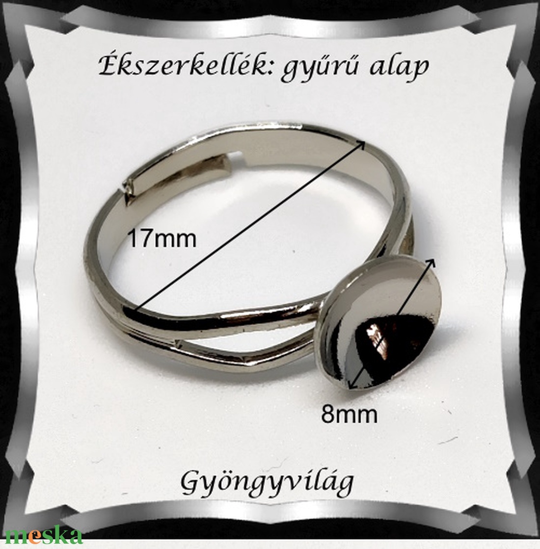 Ékszerkellék: gyűrű alap BGYA04 - kellékek & szerszámok - ékszerkellék - gyűrűalap - Meska.hu Ékszerkellék: gyűrű alap BGYA04 - kellékek & szerszámok - ékszerkellék - gyűrűalap - Meska.hu