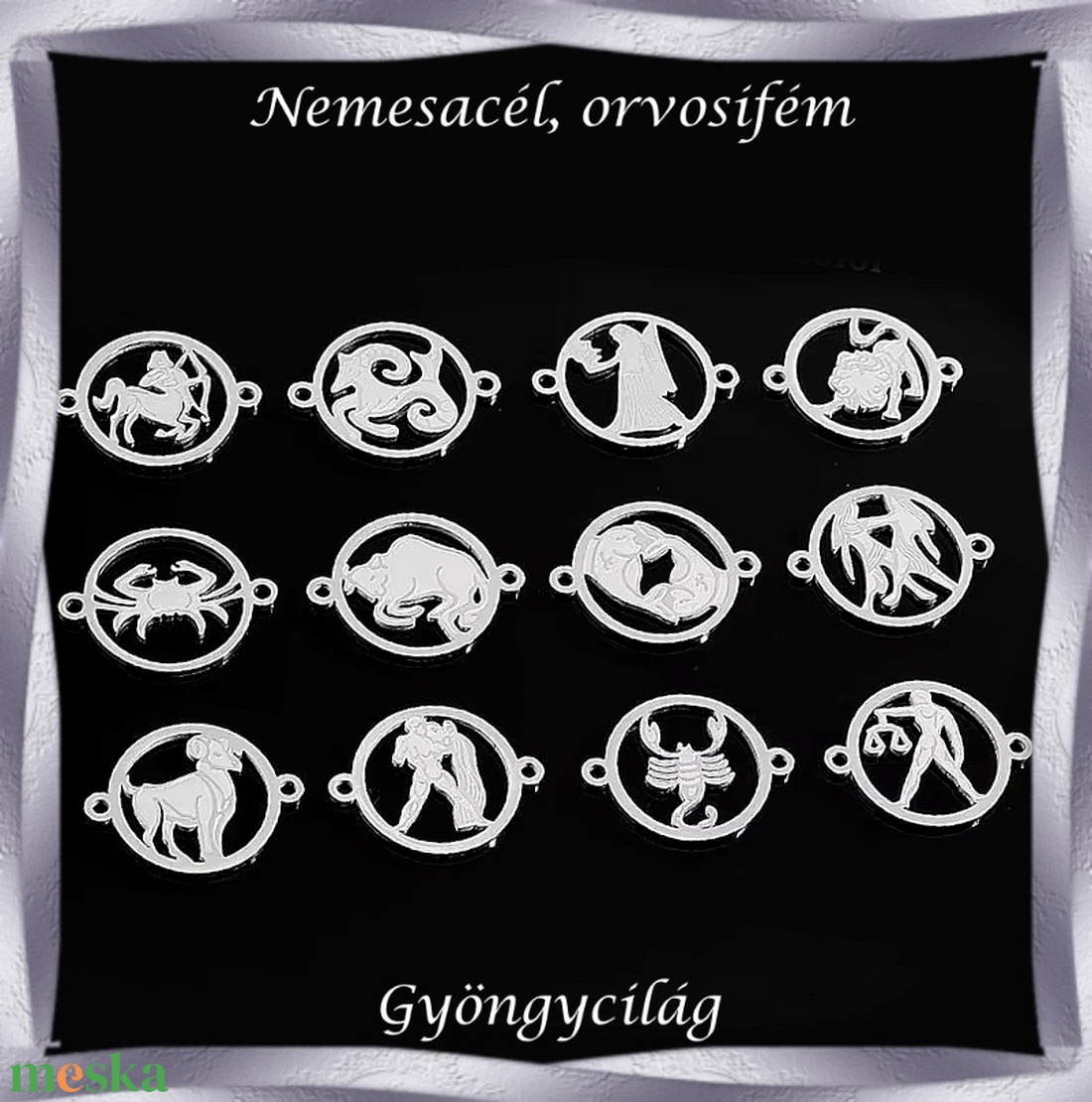 Nemes acél ékszerkellék: medál, caboshon, fityegő NAMCF-17e 1db/cs - kellékek & szerszámok - gyöngyfűzés kellékek - cabochon - Meska.hu Nemes acél ékszerkellék: medál, caboshon, fityegő NAMCF-17e 1db/cs - kellékek & szerszámok - gyöngyfűzés kellékek - cabochon - Meska.hu