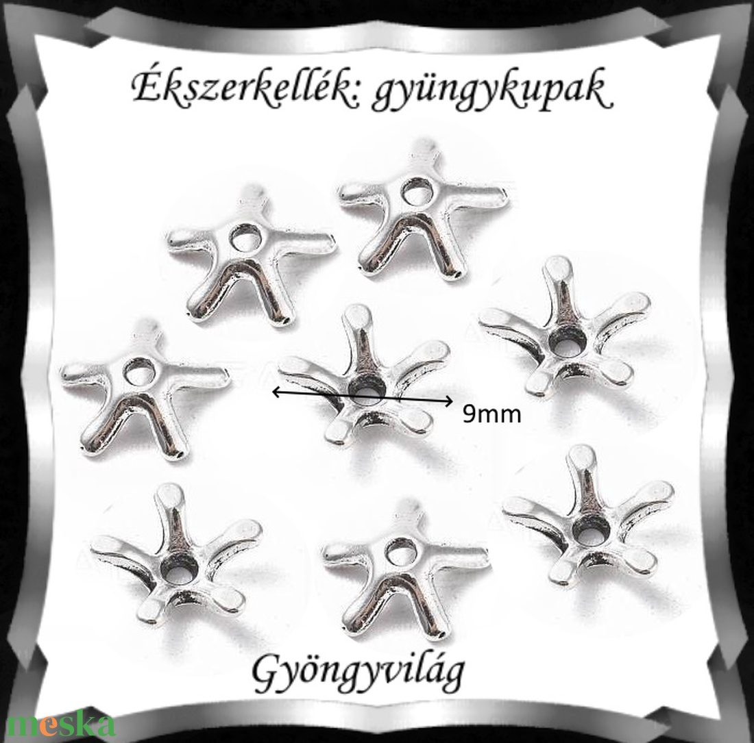Ékszerkellék: gyöngykupak BGYK32 9mm-es 20db/csomag - kellékek & szerszámok - gyöngyfűzés kellékek - gyöngykupak - Meska.hu Ékszerkellék: gyöngykupak BGYK32 9mm-es 20db/csomag - kellékek & szerszámok - gyöngyfűzés kellékek - gyöngykupak - Meska.hu