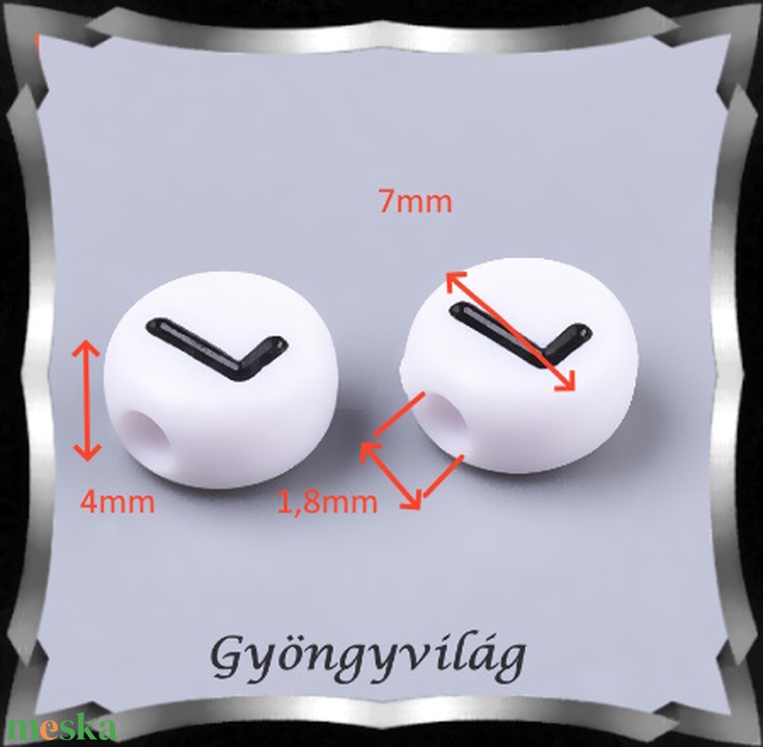Gyöngyök: akril gyöngy/betű fűzhető GYA-E001 100db/csomag - kellékek & szerszámok - gyöngyfűzés kellékek - fém köztesek - Meska.hu Gyöngyök: akril gyöngy/betű fűzhető GYA-E001 100db/csomag - kellékek & szerszámok - gyöngyfűzés kellékek - fém köztesek - Meska.hu