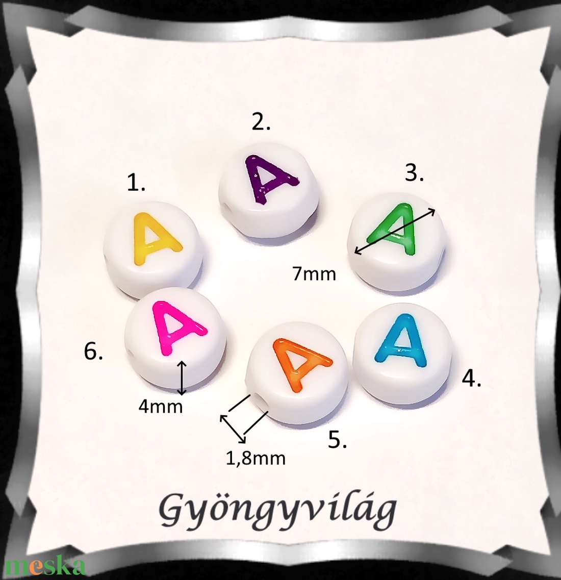 Gyöngyök: akril gyöngy/betű fűzhető GYA-E001sz 60db/csomag - kellékek & szerszámok - gyöngyfűzés kellékek - fém köztesek - Meska.hu Gyöngyök: akril gyöngy/betű fűzhető GYA-E001sz 60db/csomag - kellékek & szerszámok - gyöngyfűzés kellékek - fém köztesek - Meska.hu