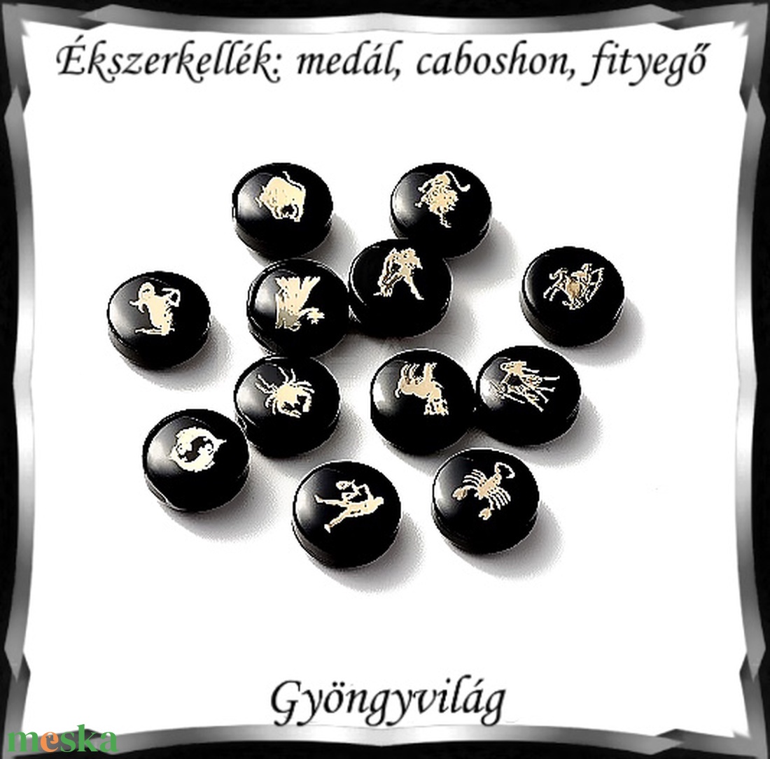 Ékszerkellék: medál, caboshon, fityegő BMCF-2-43 1db/csomag 12 féle horoszkópos - diy (csináld magad) - egységcsomag - Meska.hu Ékszerkellék: medál, caboshon, fityegő BMCF-2-43 1db/csomag 12 féle horoszkópos - diy (csináld magad) - egységcsomag - Meska.hu