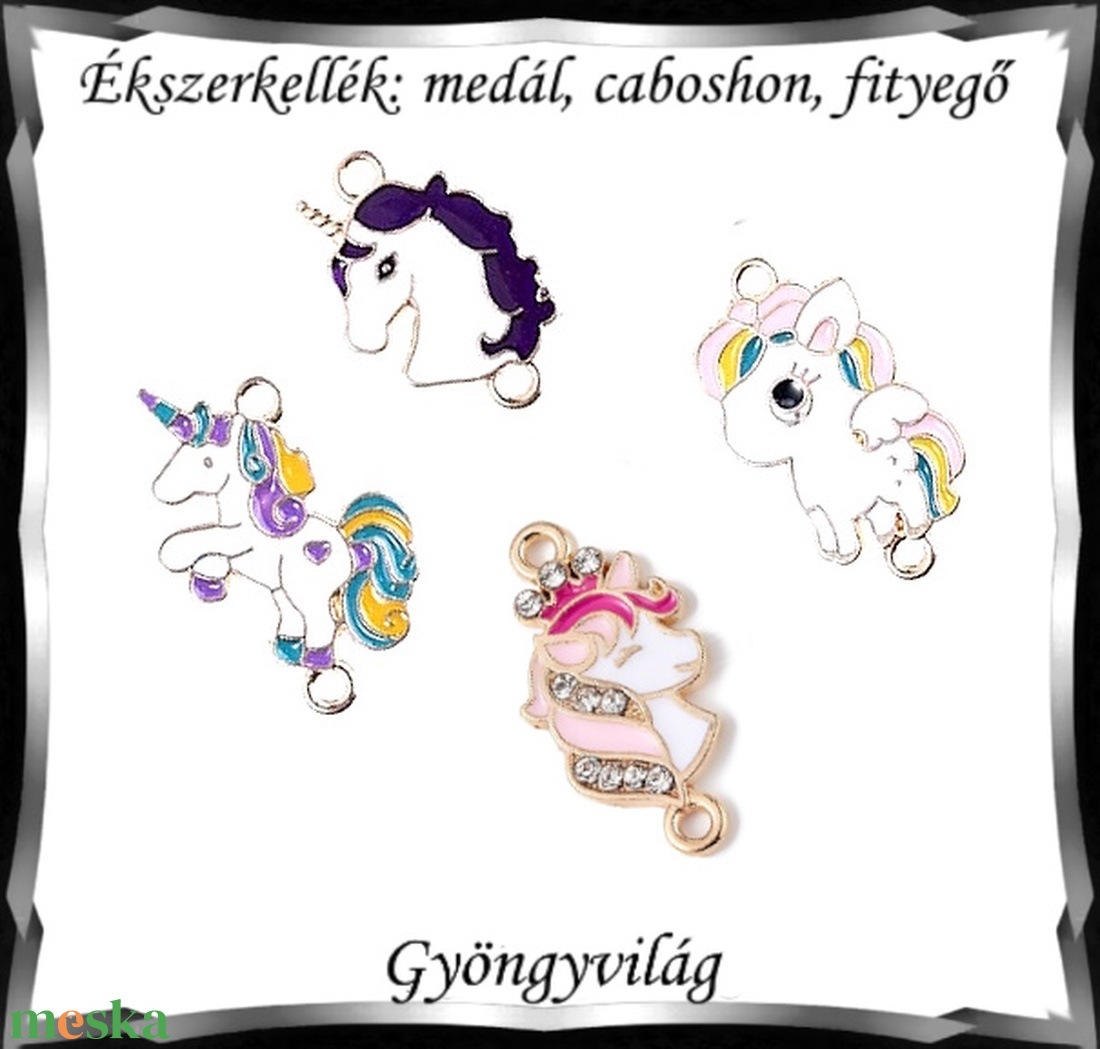 Ékszerkellék: medál, caboshon, fityegő BMCF-2-04 több féle unikornis - kellékek & szerszámok - gyöngyfűzés kellékek - cabochon - Meska.hu Ékszerkellék: medál, caboshon, fityegő BMCF-2-04 több féle unikornis - kellékek & szerszámok - gyöngyfűzés kellékek - cabochon - Meska.hu
