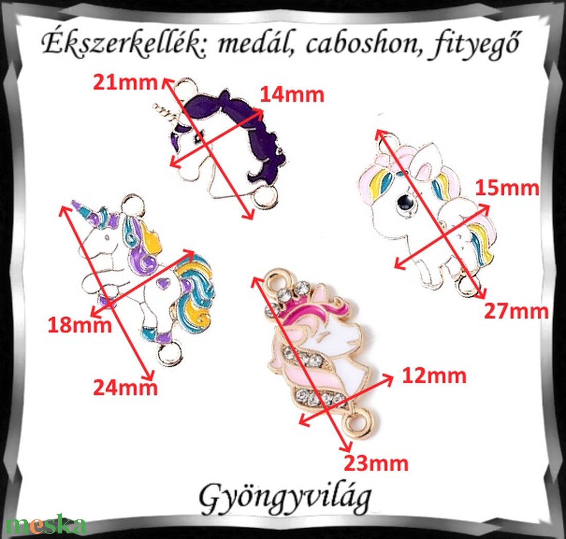 Ékszerkellék: medál, caboshon, fityegő BMCF-2-04 több féle unikornis - kellékek & szerszámok - gyöngyfűzés kellékek - cabochon - Meska.hu Ékszerkellék: medál, caboshon, fityegő BMCF-2-04 több féle unikornis - kellékek & szerszámok - gyöngyfűzés kellékek - cabochon - Meska.hu