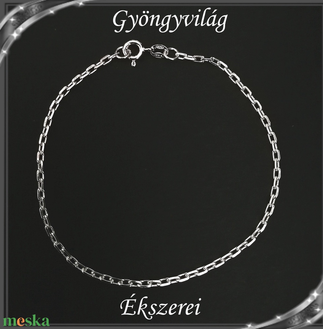 Ékszerek-karkötők: 925-ös sterling ezüst karkötő SSZkEÜK 10-20e - ékszer - nyaklánc - medál nélküli nyaklánc - Meska.hu Ékszerek-karkötők: 925-ös sterling ezüst karkötő SSZkEÜK 10-20e - ékszer - nyaklánc - medál nélküli nyaklánc - Meska.hu