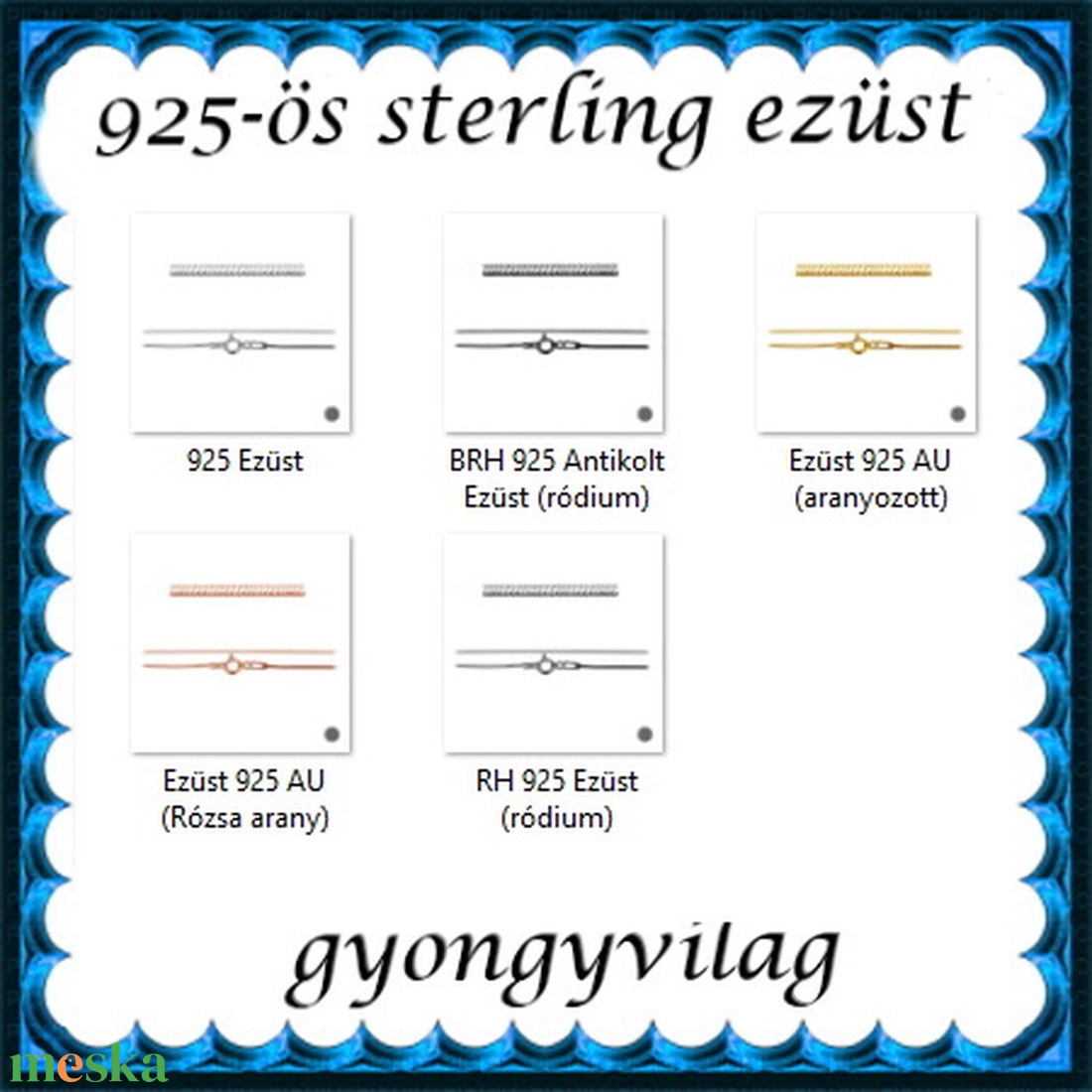 Ékszerek-karkötők: 925-ös sterling ezüst karkötő SSZkEÜK 10-20e - ékszer - nyaklánc - medál nélküli nyaklánc - Meska.hu Ékszerek-karkötők: 925-ös sterling ezüst karkötő SSZkEÜK 10-20e - ékszer - nyaklánc - medál nélküli nyaklánc - Meska.hu