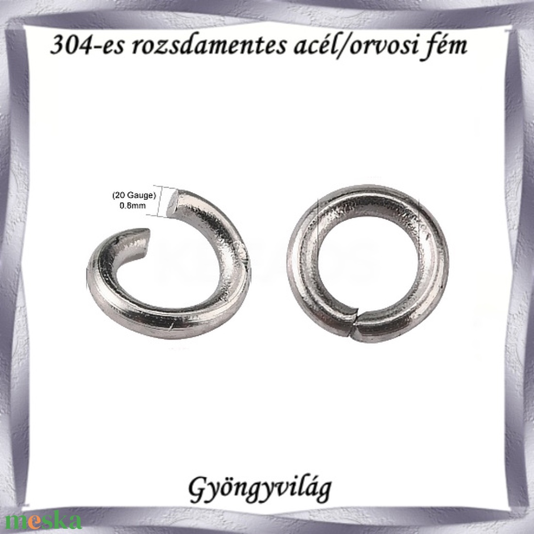 304 Nemes acél ékszerkellék: szerelőkarika , nyitott NASZK NY 3-6mm-es több vastagságban - kellékek & szerszámok - gyöngyfűzés kellékek - szerelőkarika - Meska.hu 304 Nemes acél ékszerkellék: szerelőkarika , nyitott NASZK NY 3-6mm-es több vastagságban - kellékek & szerszámok - gyöngyfűzés kellékek - szerelőkarika - Meska.hu