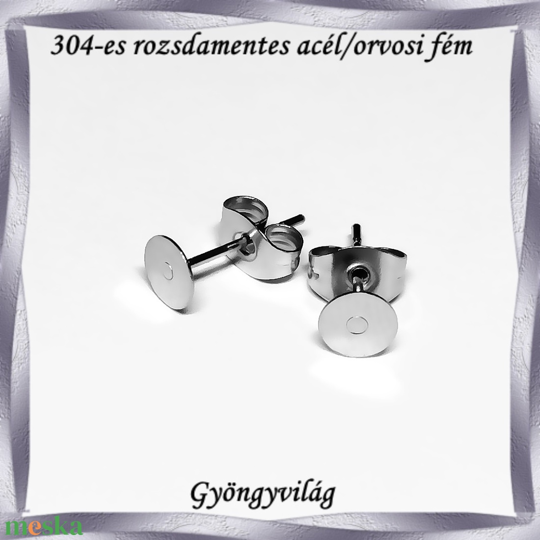 304 Nemes acél ékszerkellék: fülbevaló alap NAFK 14 több méretben - kellékek & szerszámok - ékszerkellék - fülbevaló alap - Meska.hu 304 Nemes acél ékszerkellék: fülbevaló alap NAFK 14 több méretben - kellékek & szerszámok - ékszerkellék - fülbevaló alap - Meska.hu