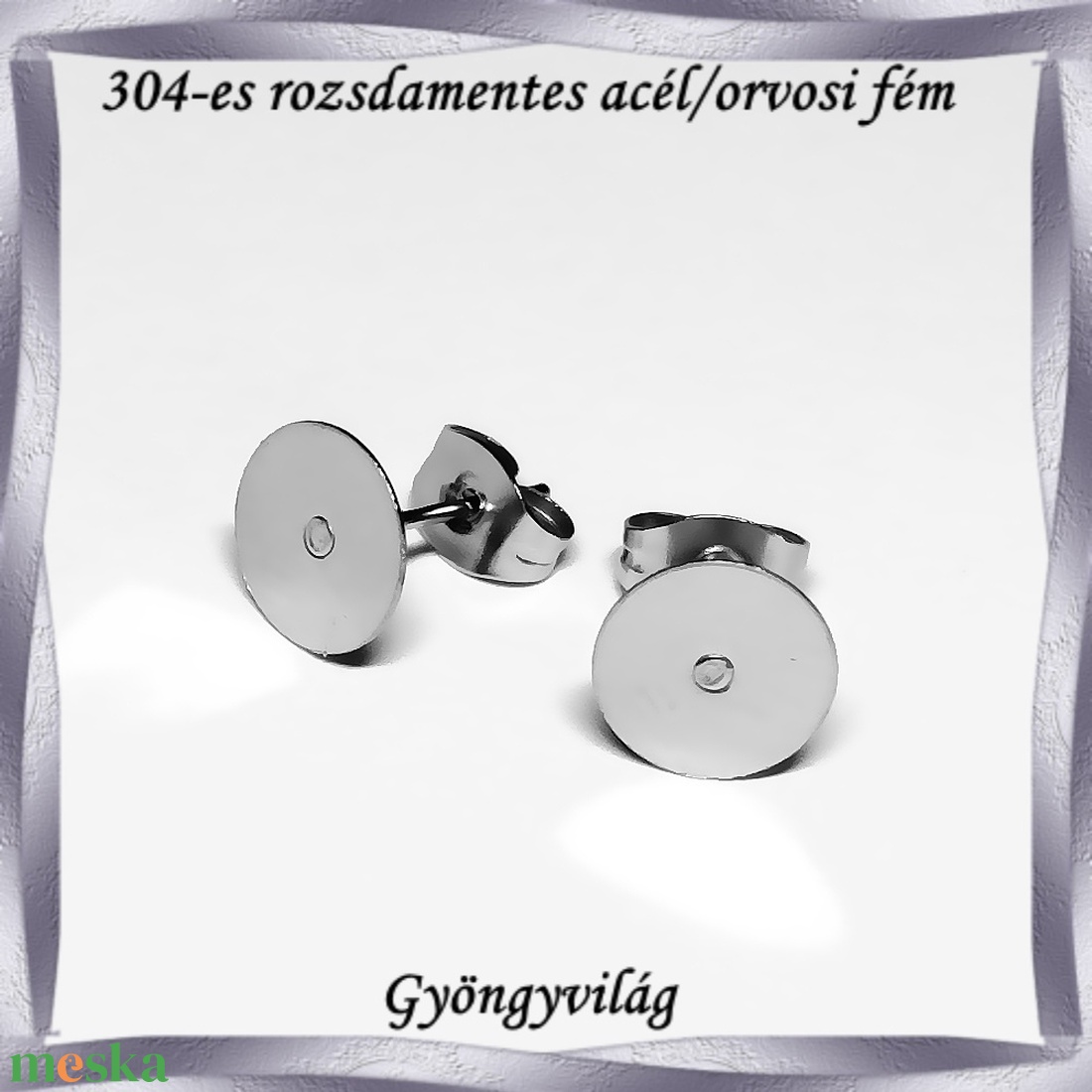 304 Nemes acél ékszerkellék: fülbevaló alap NAFK 14 több méretben - kellékek & szerszámok - ékszerkellék - fülbevaló alap - Meska.hu 304 Nemes acél ékszerkellék: fülbevaló alap NAFK 14 több méretben - kellékek & szerszámok - ékszerkellék - fülbevaló alap - Meska.hu